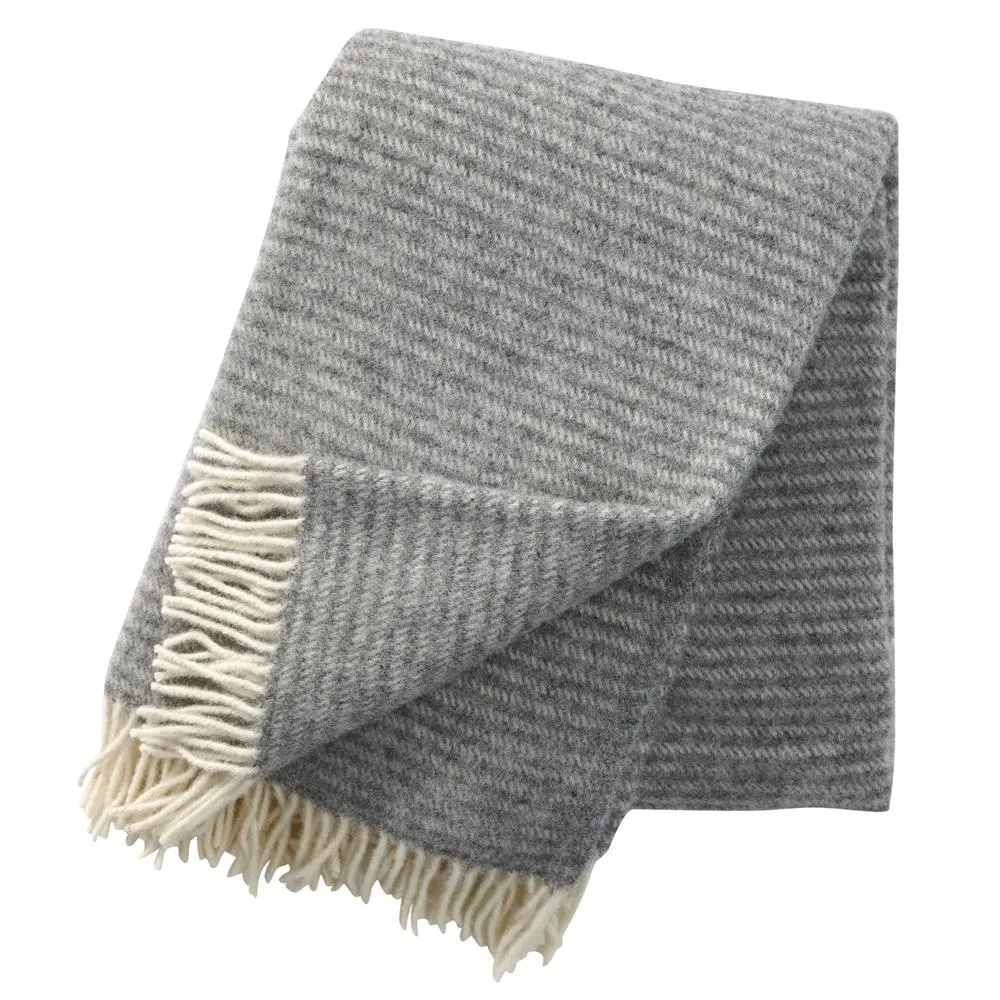 Ralph wool throw, Light grey Klippan Yllefabrik