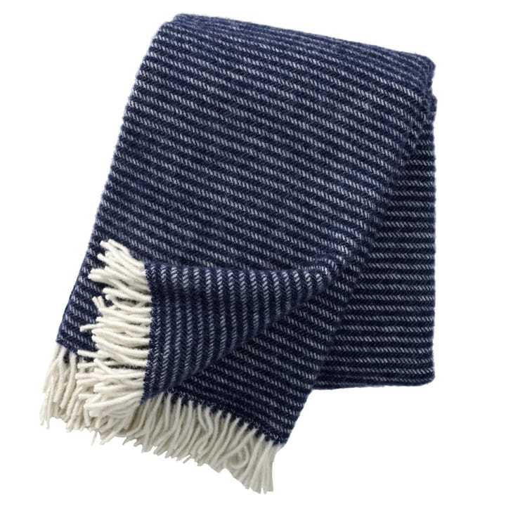 Ralph wool throw - navy - Klippan Yllefabrik