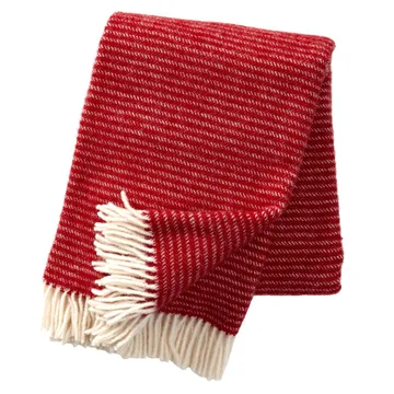 Ralph wool throw - red - Klippan Yllefabrik