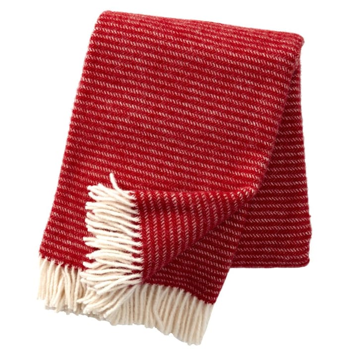 Ralph wool throw - red - Klippan Yllefabrik