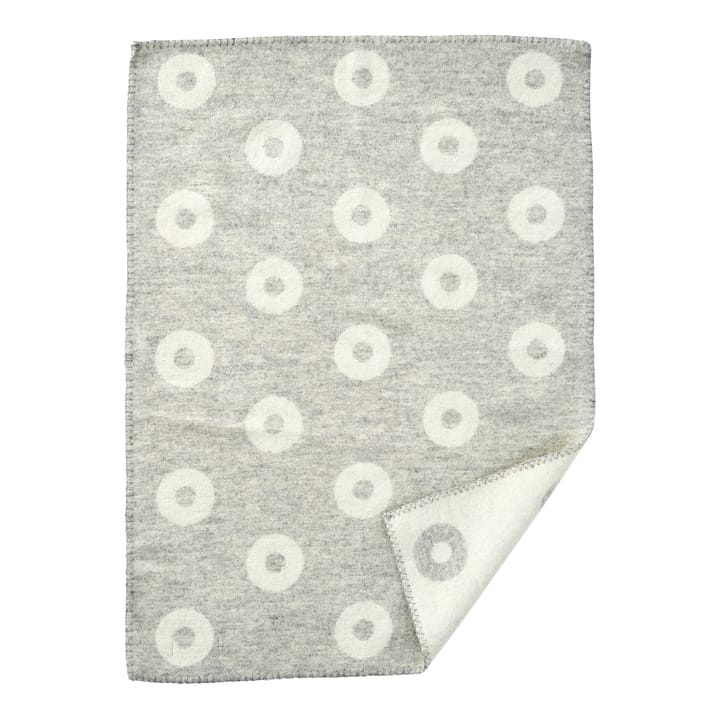 Rings baby blanket wool - light grey - Klippan Yllefabrik