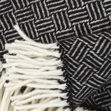 Samba wool throw - black - Klippan Yllefabrik