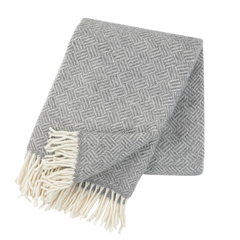 Samba wool throw, grey Klippan Yllefabrik