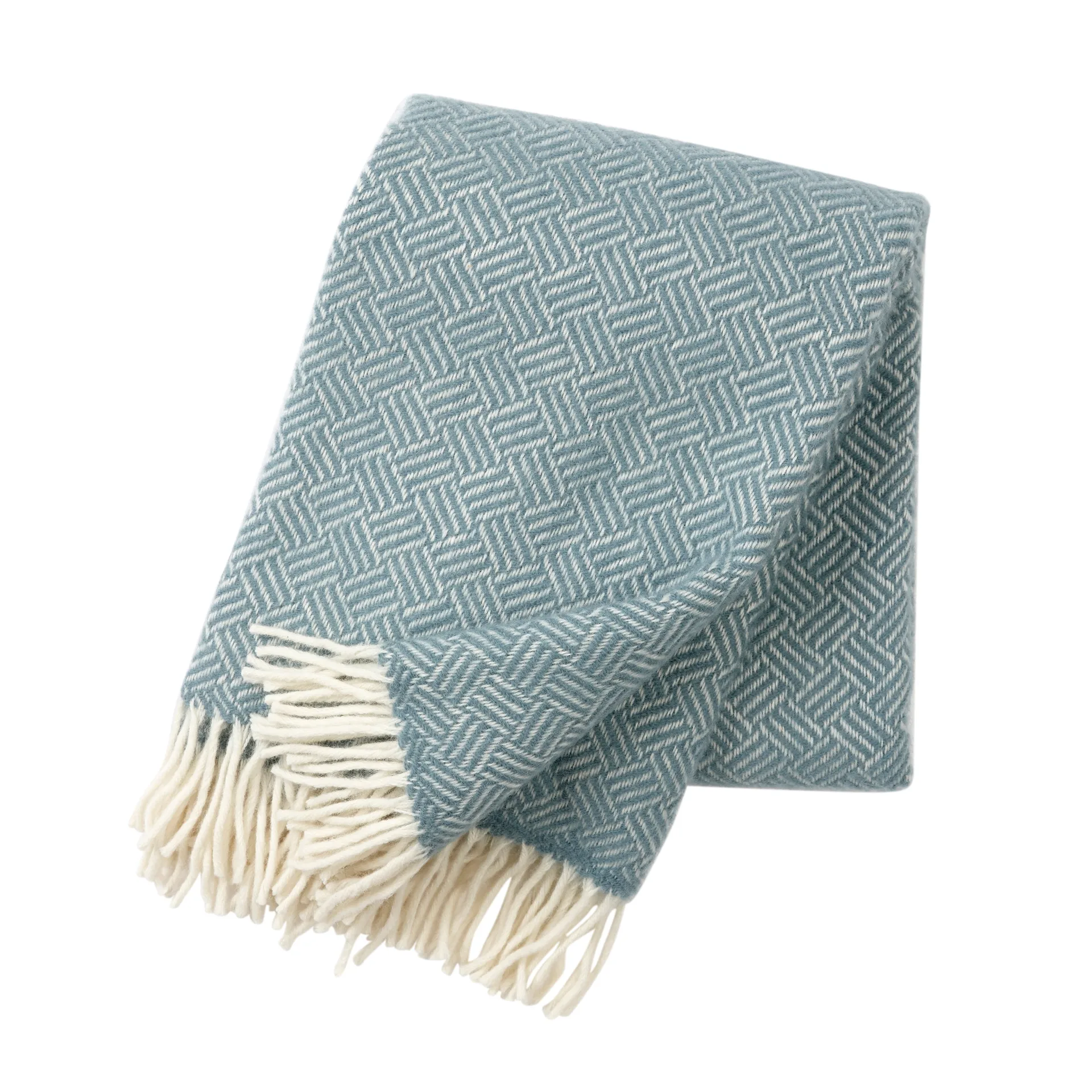 Samba wool throw, lead grey Klippan Yllefabrik