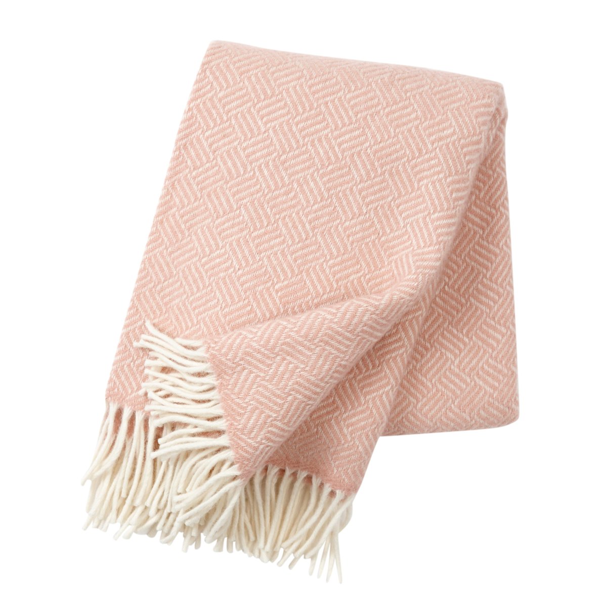 Klippan Yllefabrik Samba wool throw rose cloud | Scandinavian Design | Wool blankets & throws | Beige