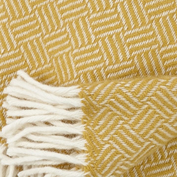 Samba wool throw - yellow - Klippan Yllefabrik