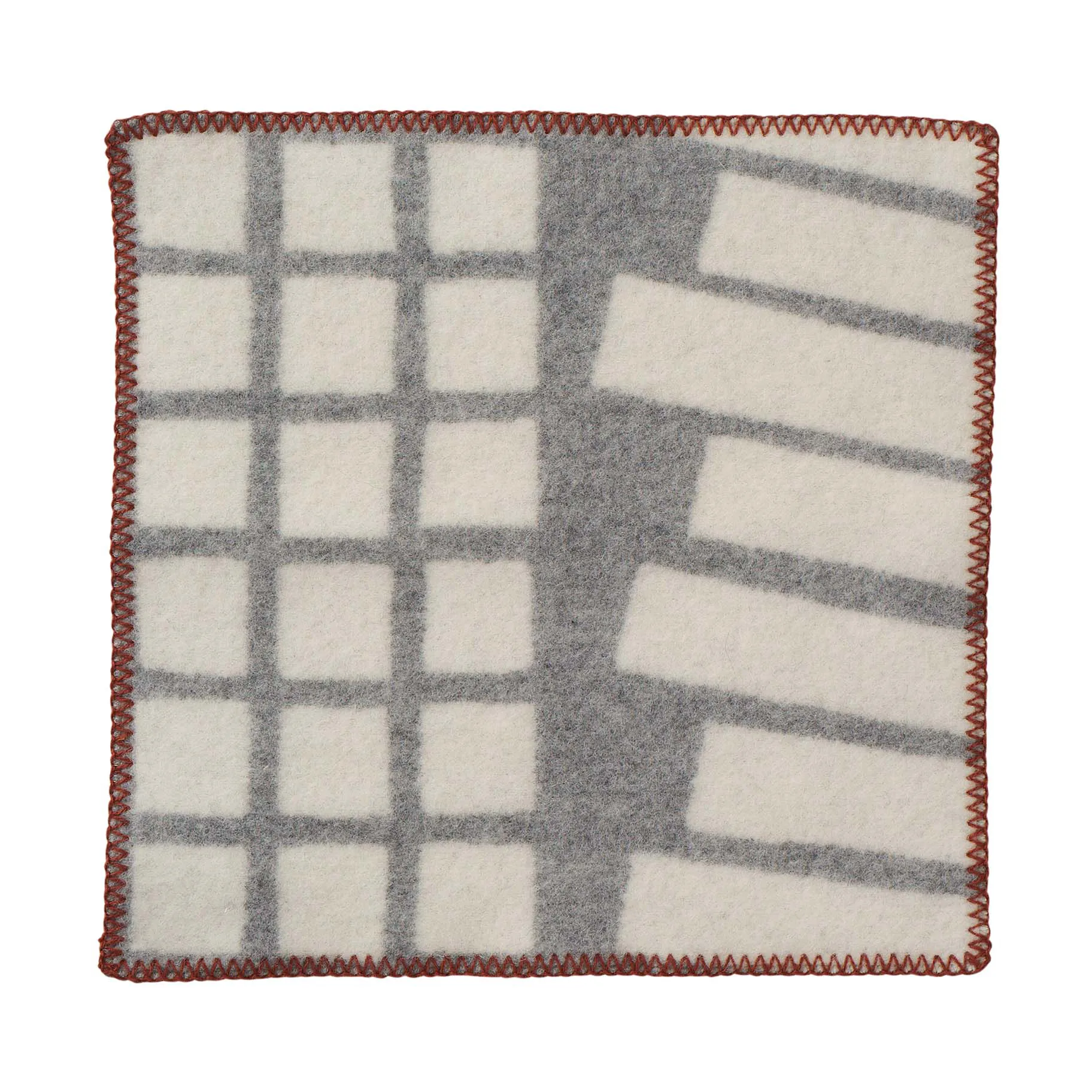 Sankt Petri seat pad 43x43 cm, Light Grey Klippan Yllefabrik