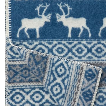 Sarek wool throw - blue-grey - Klippan Yllefabrik