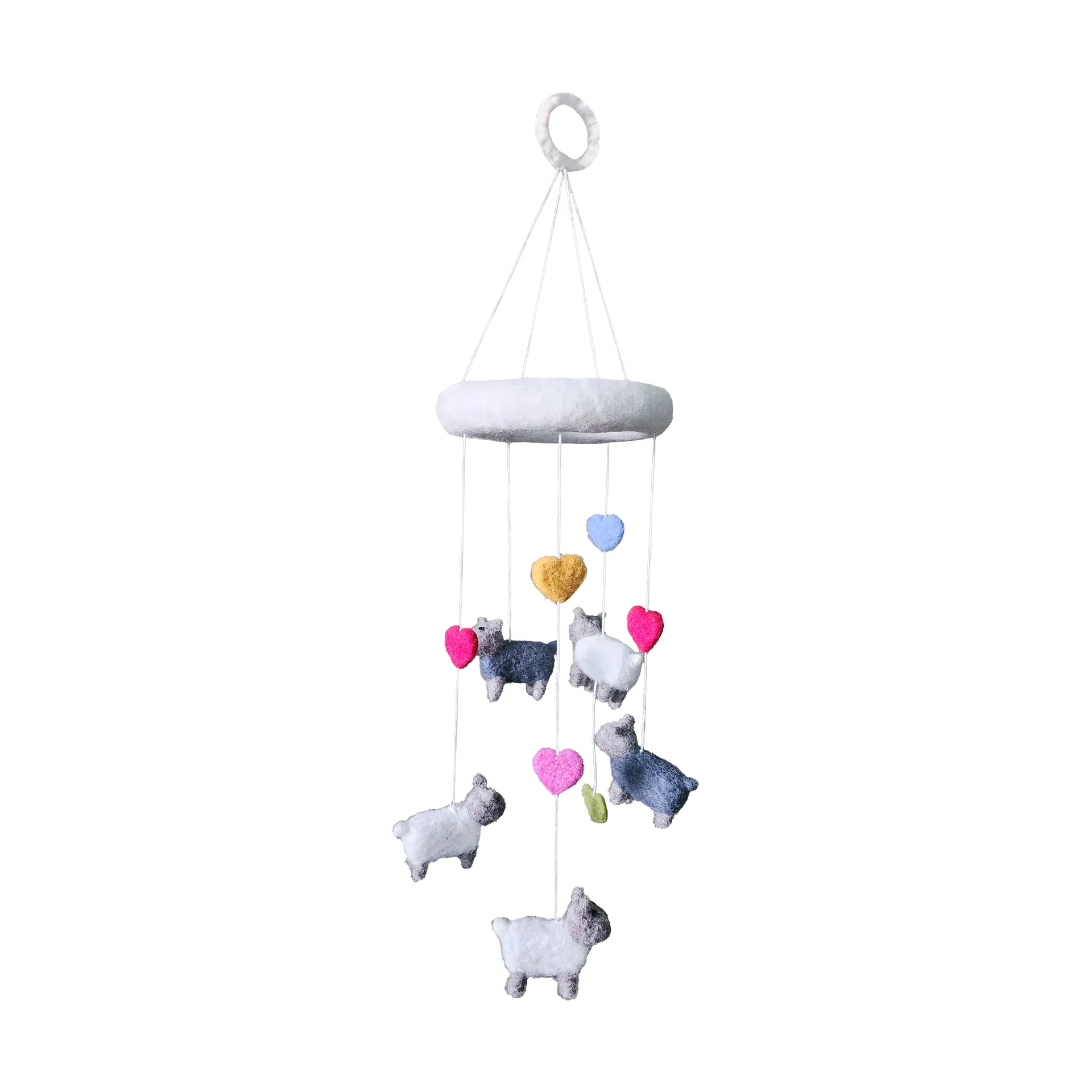 Sheep felt mobile, 15x50 cm Klippan Yllefabrik