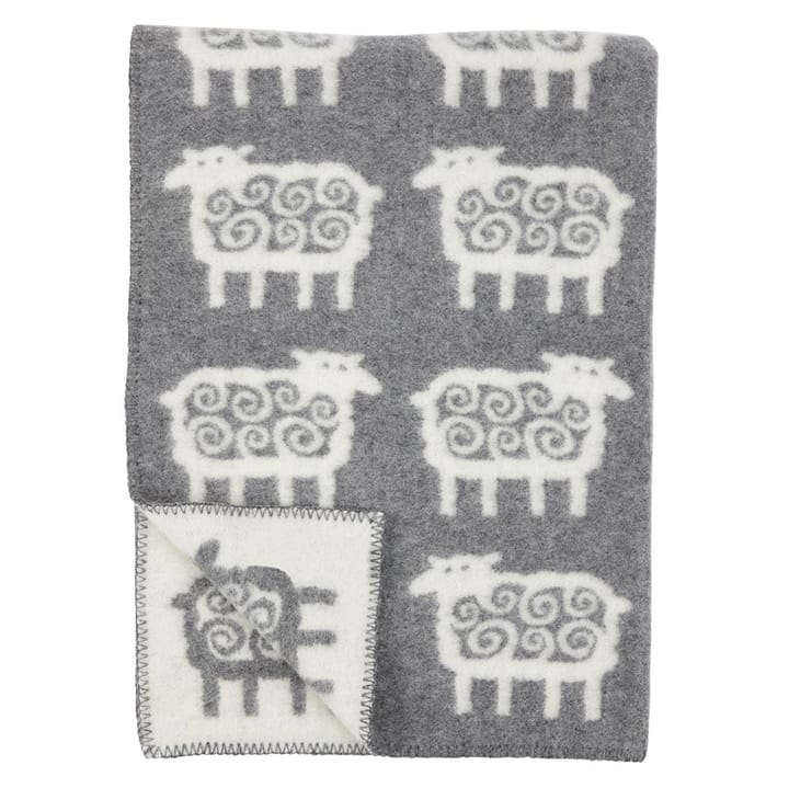 Sheep wool blanket - grey 90x130 cm - Klippan Yllefabrik