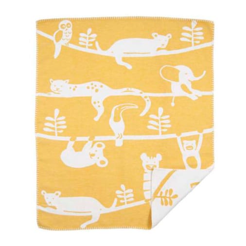 Siesta children's blanket, yellow Klippan Yllefabrik