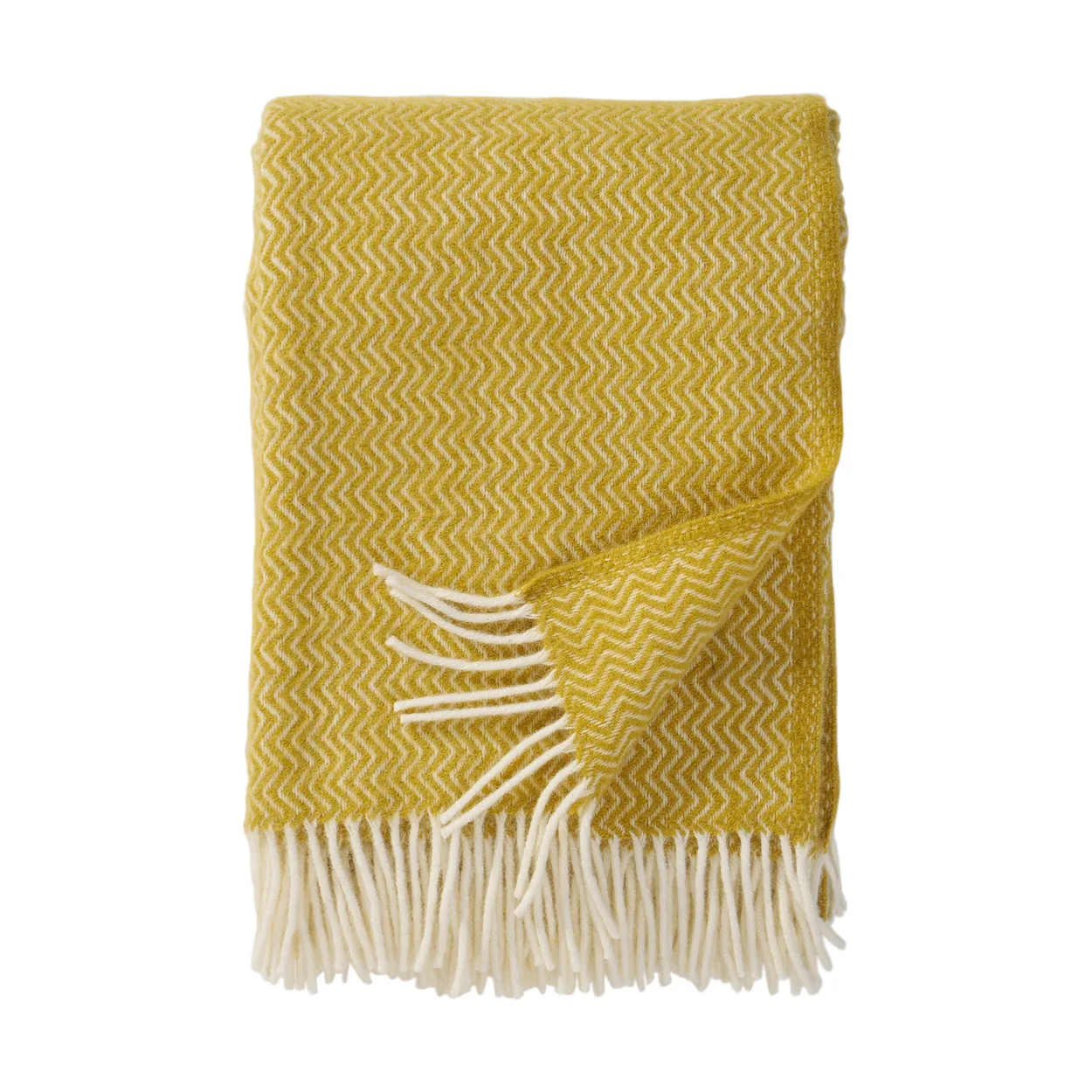 Klippan Yllefabrik Sorbet wool throw 130x200 cm Banana
