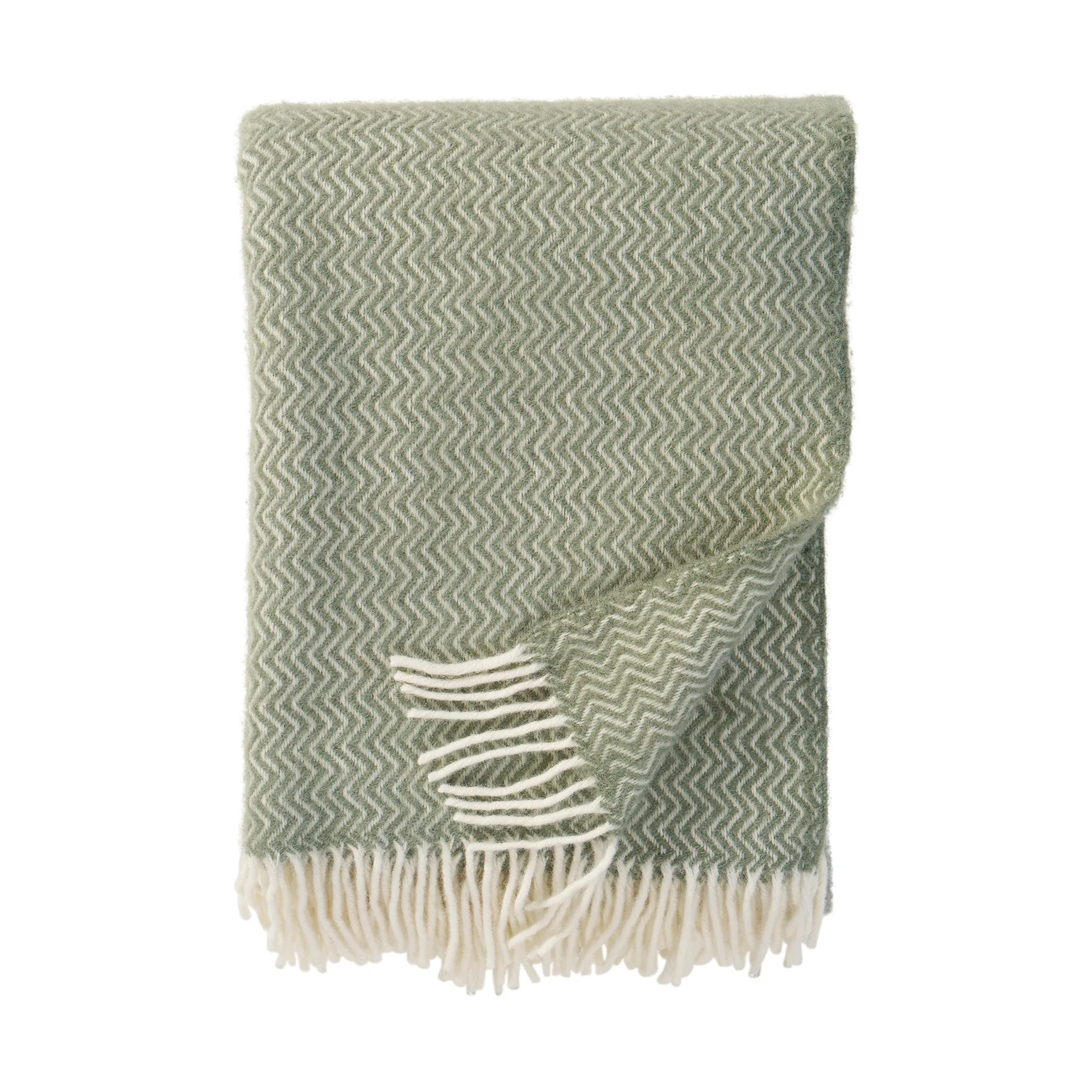 Sorbet wool throw 130x200 cm, Pistachio Klippan Yllefabrik
