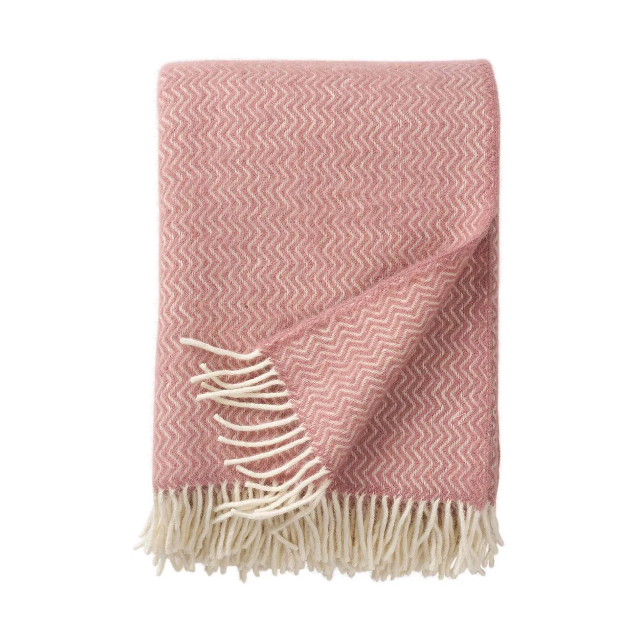Klippan Yllefabrik Sorbet wool throw 130x200 cm Powder pink