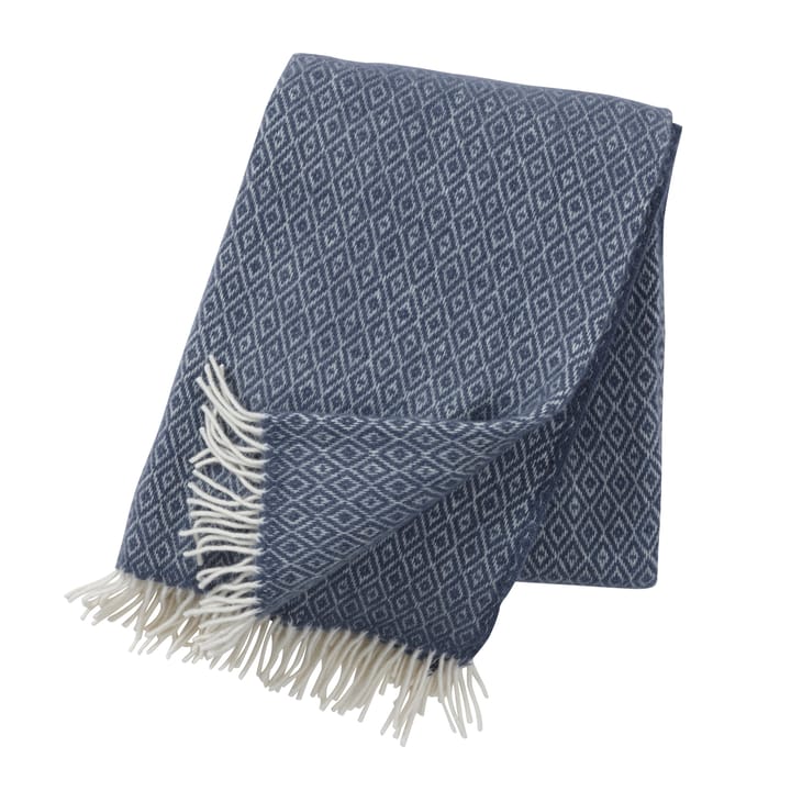 Stella wool throw - smoke blue - Klippan Yllefabrik