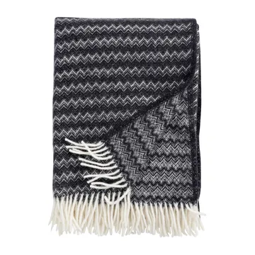 Summit wool throw 130x200 cm - Black - Klippan Yllefabrik