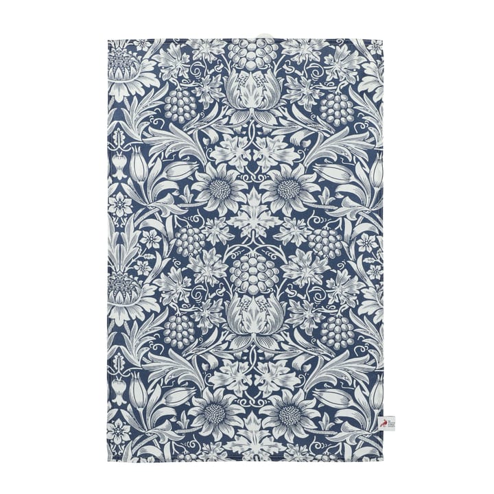 Sunflower kitchen towel 46x70 cm - Dark denim - Klippan Yllefabrik