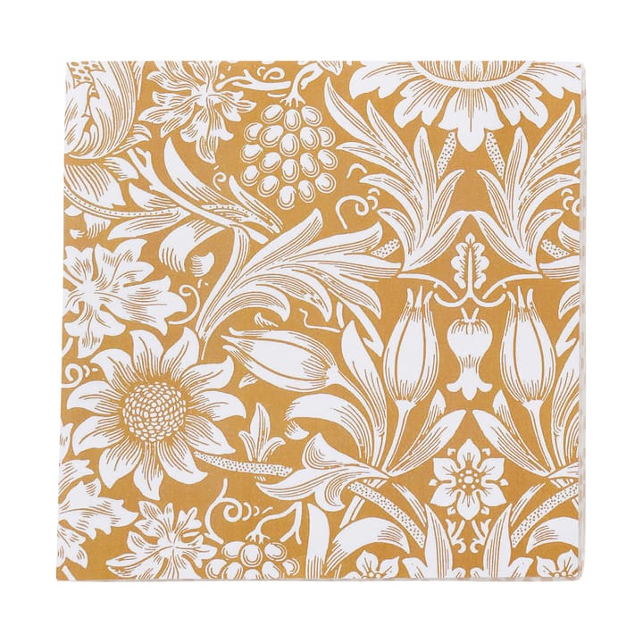 Sunflower napkin 33x33 cm 20-pack - Golden - Klippan Yllefabrik