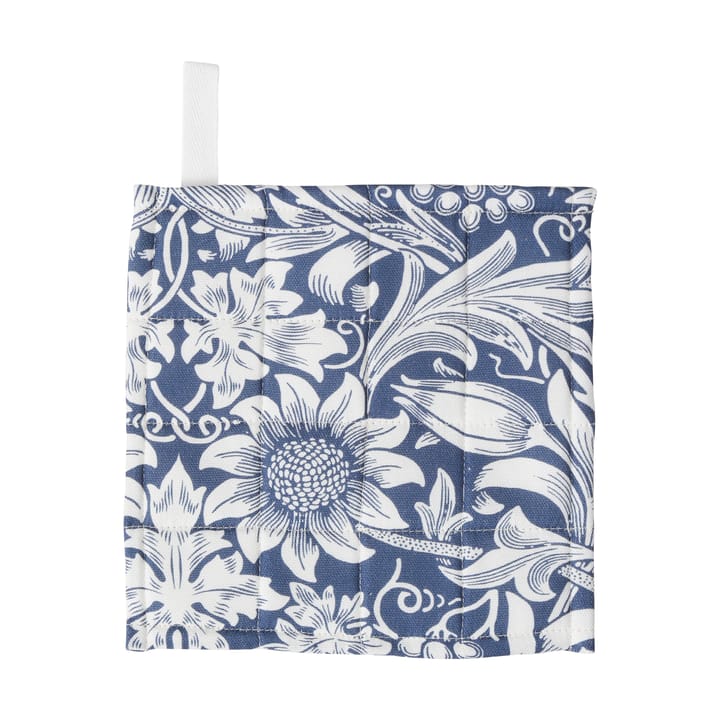 Sunflower oven mitt 20x20 cm - Dark denim - Klippan Yllefabrik