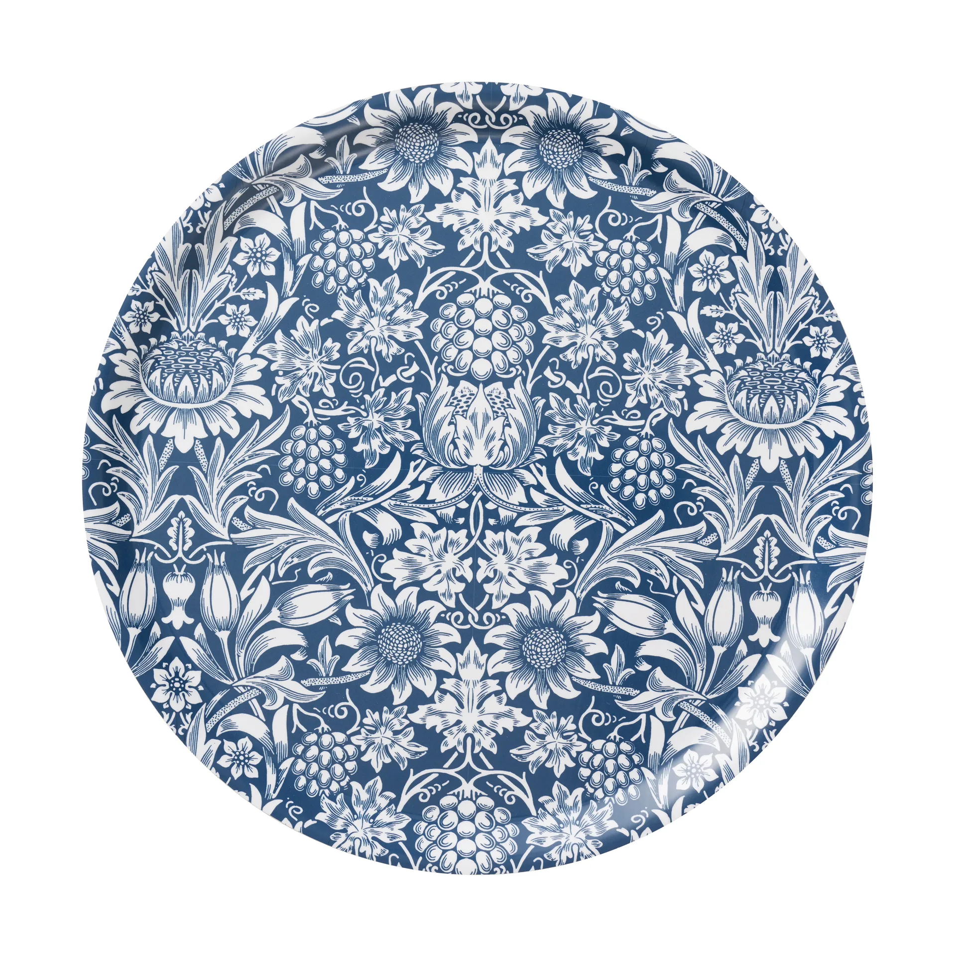 Sunflower tray Ø38 cm, Dark denim Klippan Yllefabrik