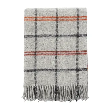 Tartan wool throw 130x200 cm - Light grey - Klippan Yllefabrik