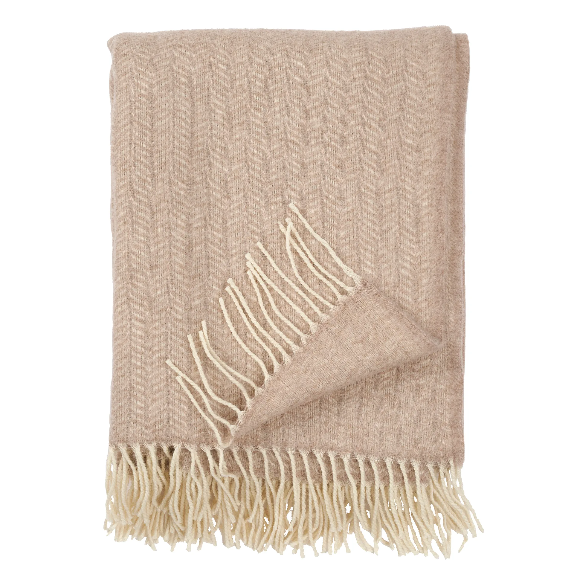 Tippy wool throw, Beige melange Klippan Yllefabrik