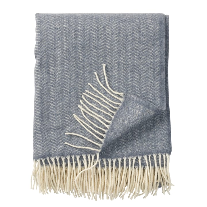 Tippy wool throw - grey melange - Klippan Yllefabrik