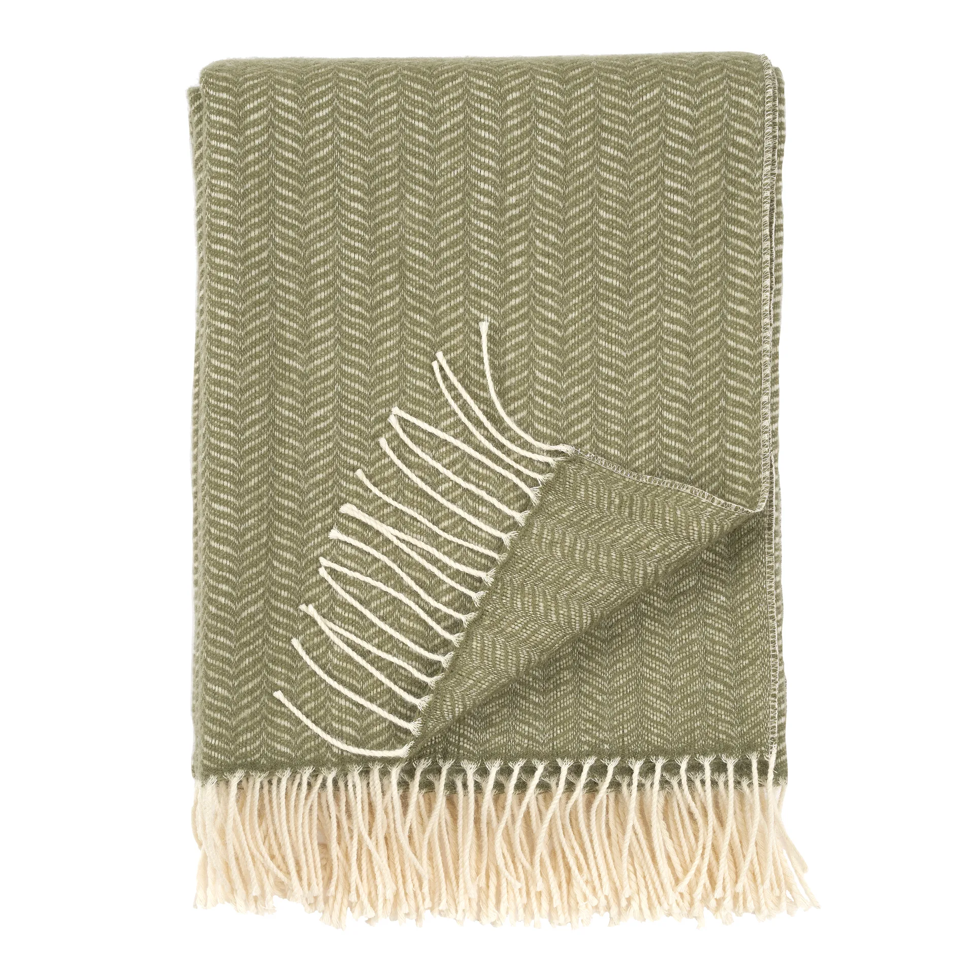 Tippy wool throw, olive Klippan Yllefabrik