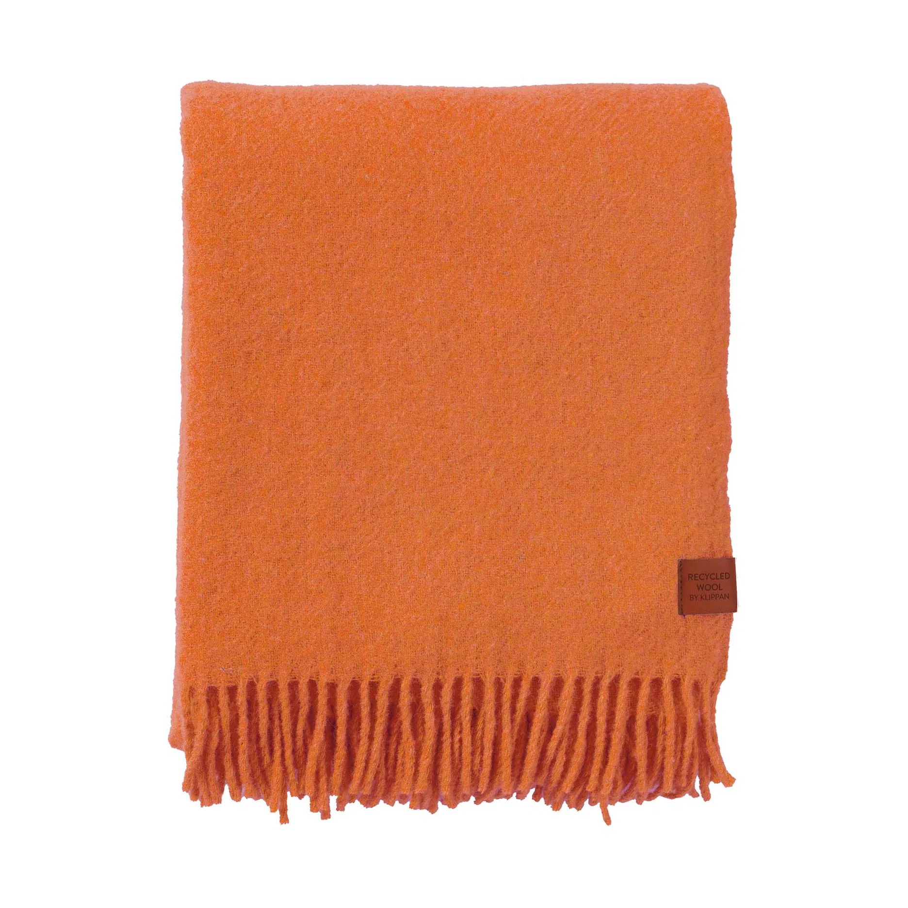 True wool throw 130x200 cm, Orange Klippan Yllefabrik