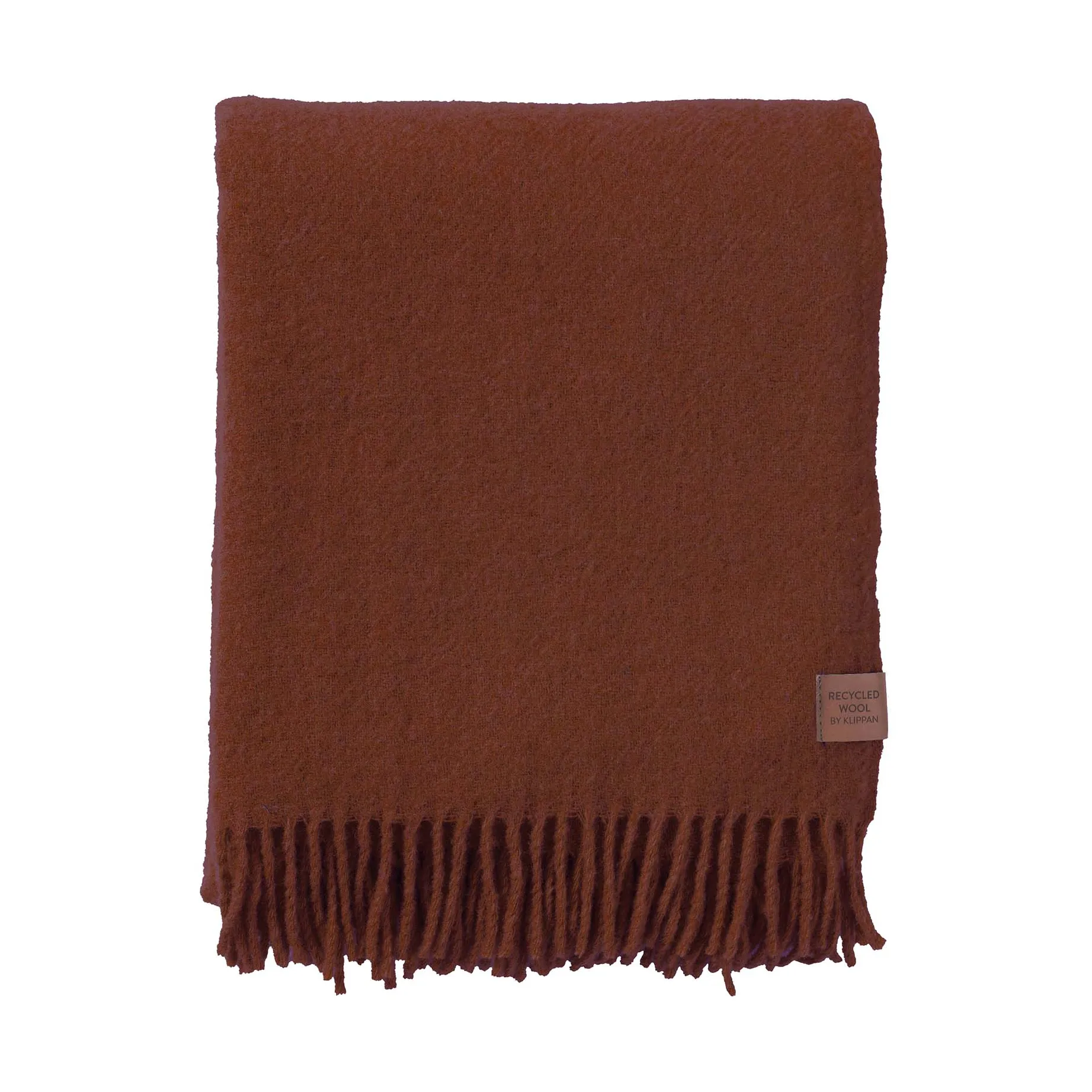 True wool throw 130x200 cm, Rust Klippan Yllefabrik