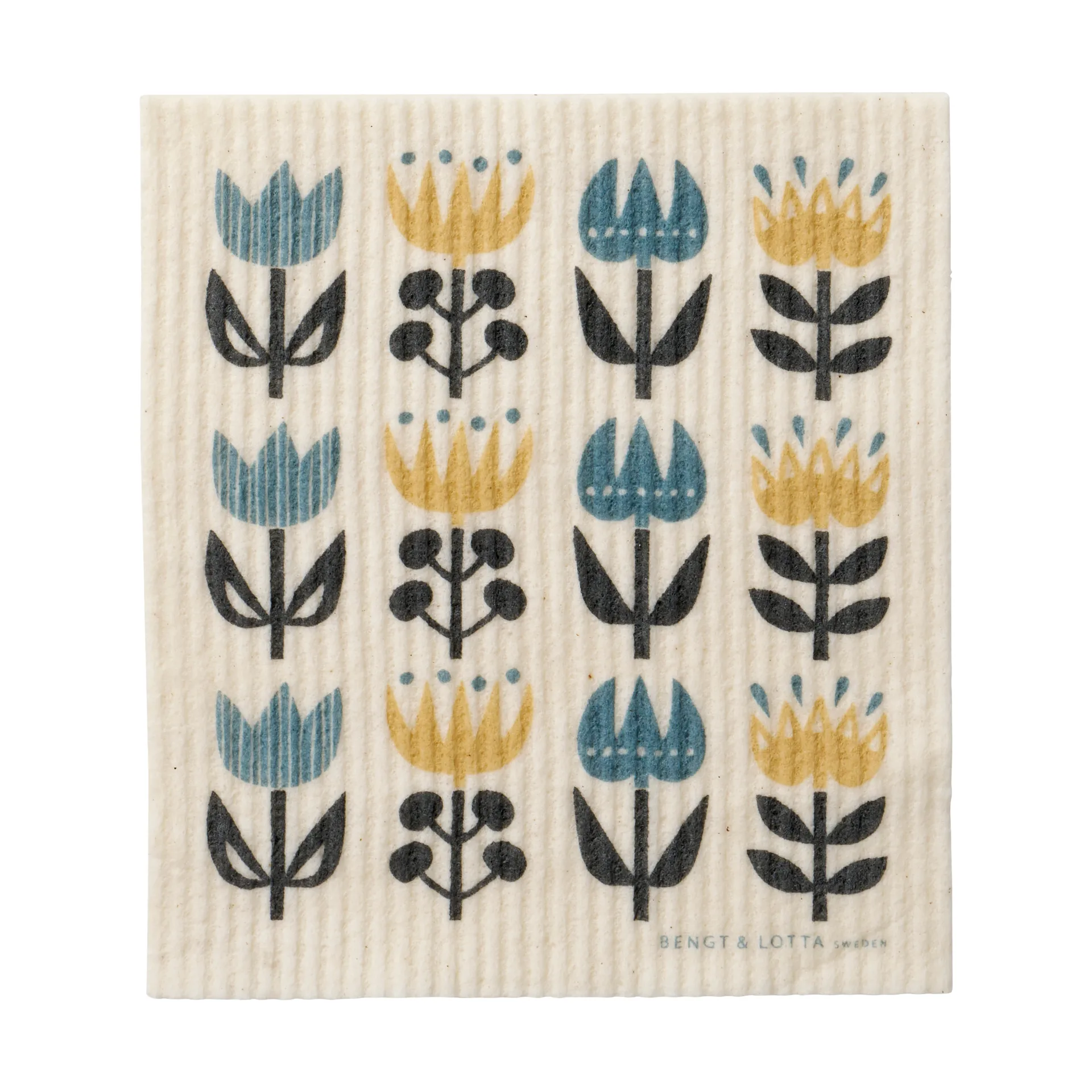 Tulip dishcloth 17x20 cm, Grey Klippan Yllefabrik
