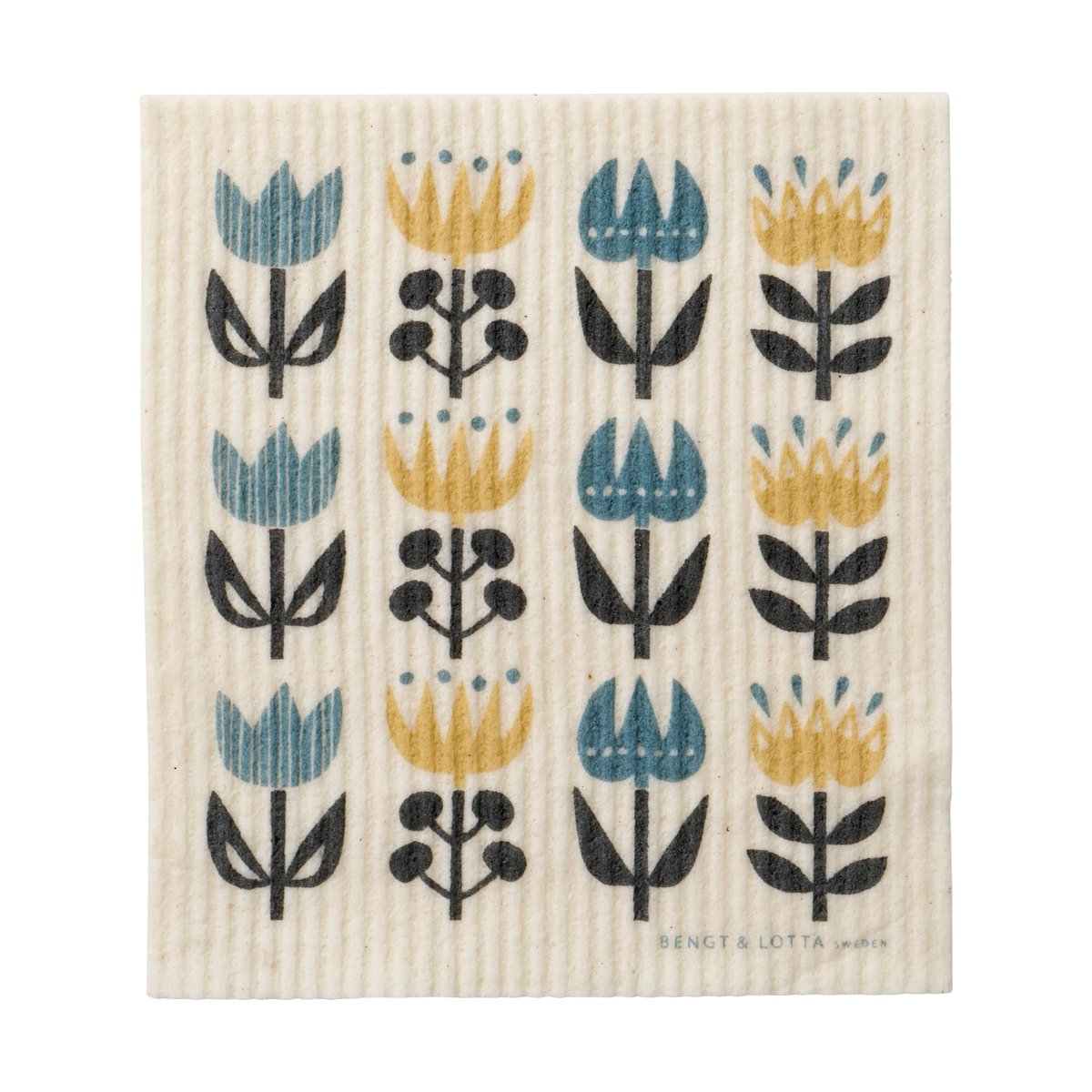 Klippan Yllefabrik Tulip dishcloth 17x20 cm Grey | Scandinavian Design | Dishcloths & brushes | Grey