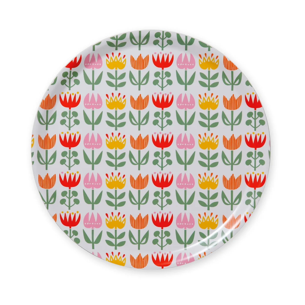 Klippan Yllefabrik Tulip round tray o33 cm Multi | Scandinavian Design | Trays | Multi