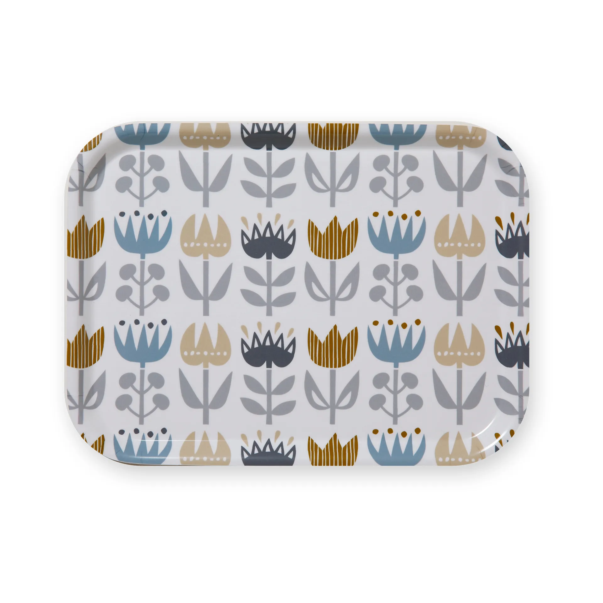 Tulip small tray 20x27 cm, Grey Klippan Yllefabrik