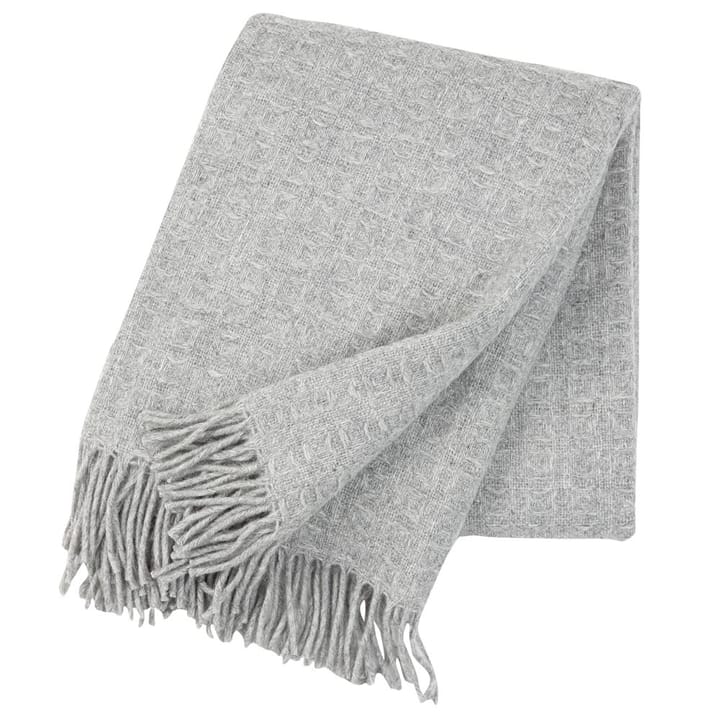 Twist wool throw - light grey - Klippan Yllefabrik