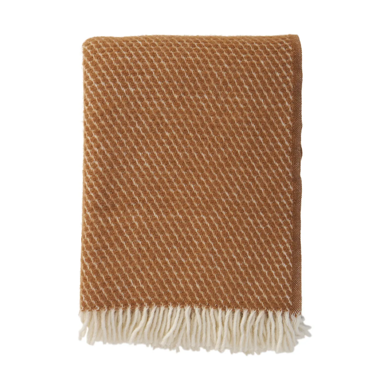 Klippan Yllefabrik Velvet wool throw Mocha mousse | Scandinavian Design | Wool blankets & throws | Brown