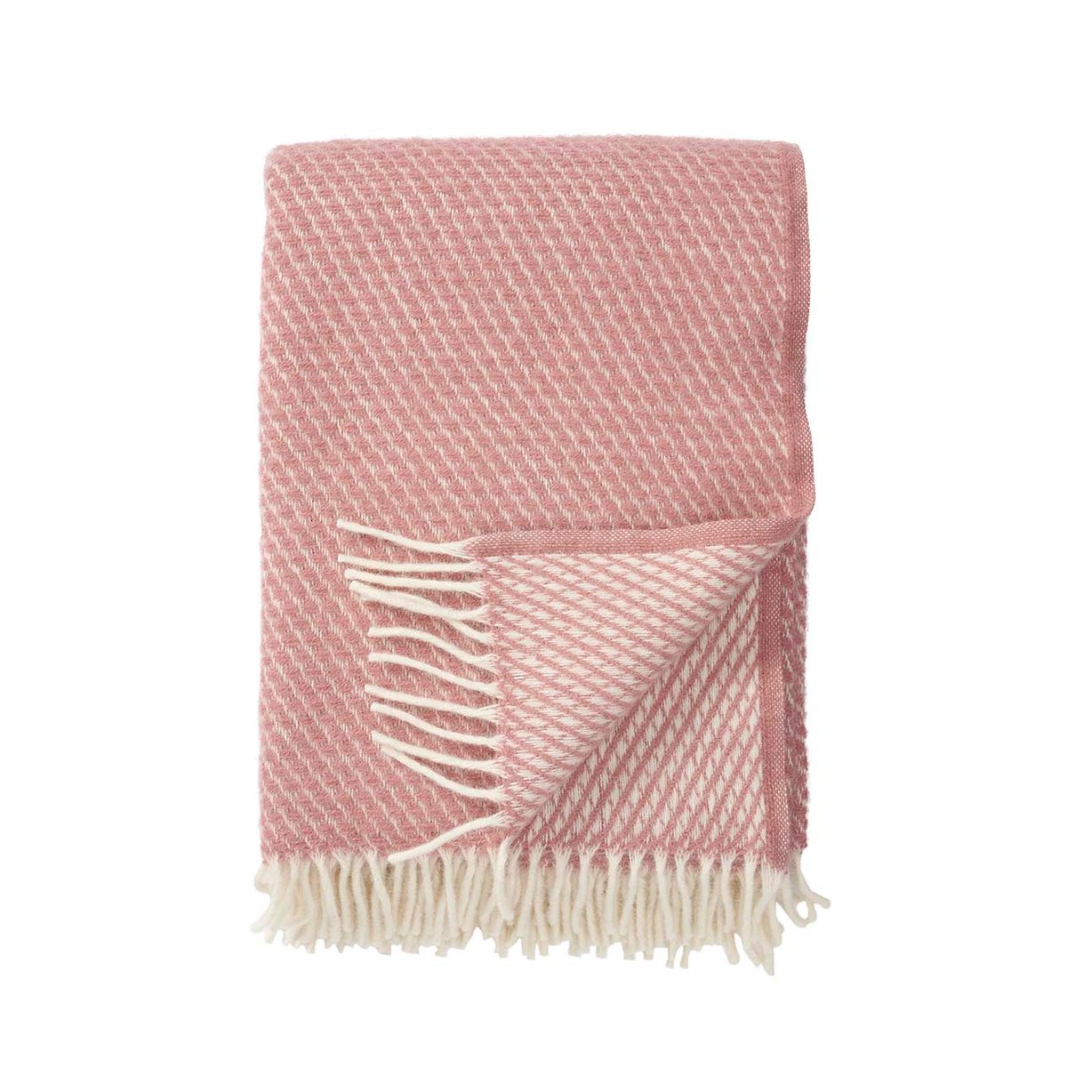 Klippan Yllefabrik Velvet wool throw rose | Scandinavian Design | Wool blankets & throws | Pink