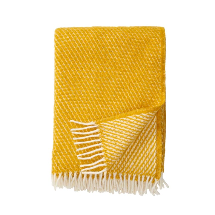 Velvet wool throw - saffron - Klippan Yllefabrik