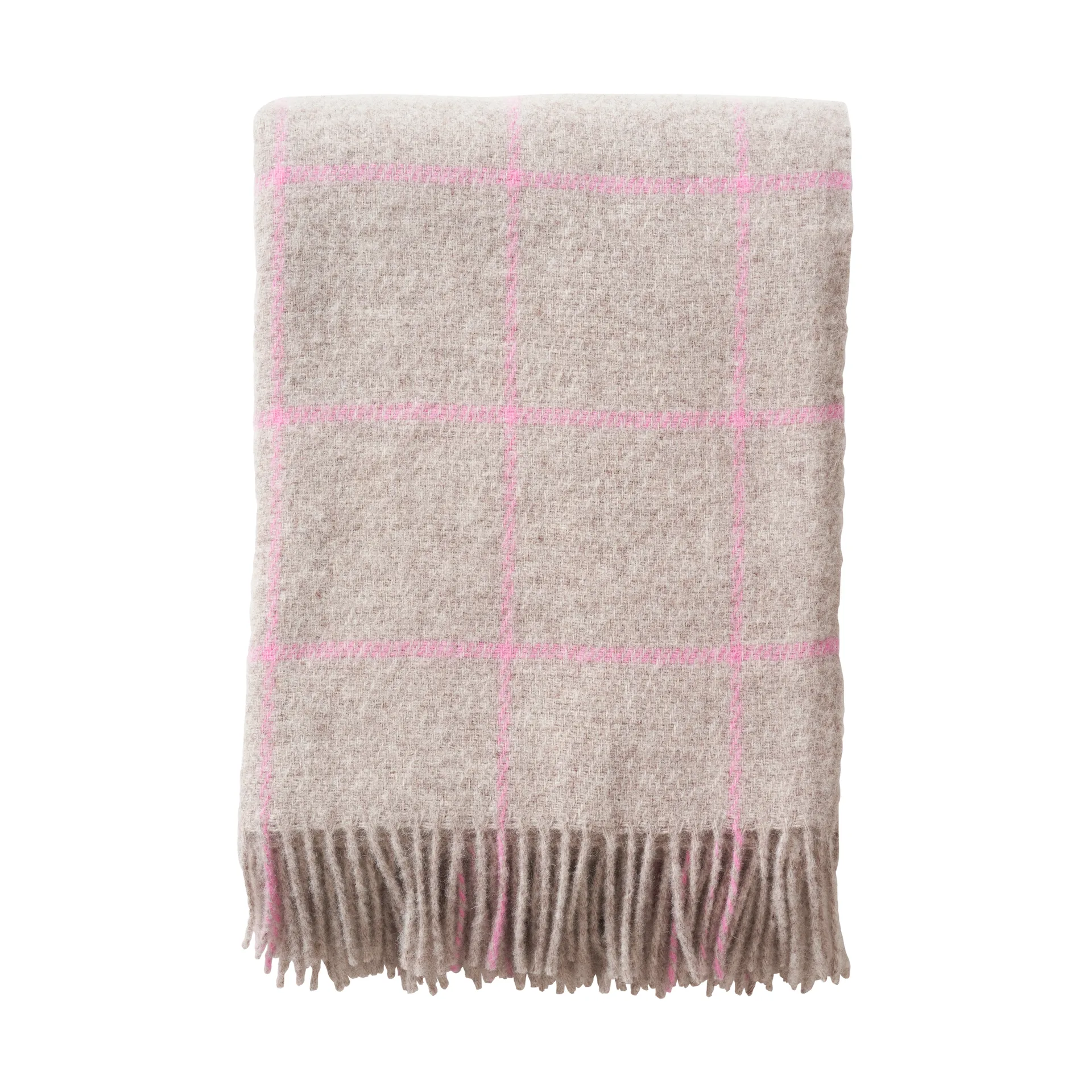 Vinga wool throw, Beige-pink Klippan Yllefabrik