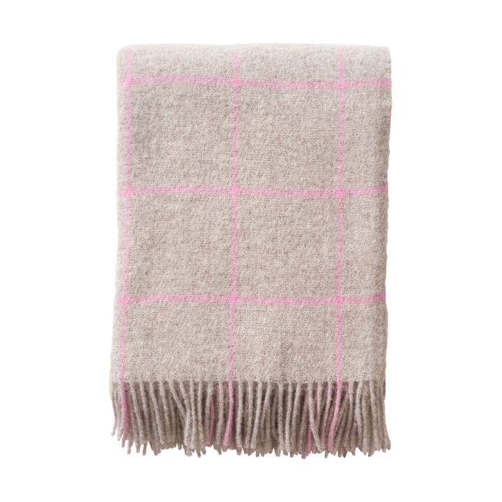 Vinga wool throw - Beige-pink - Klippan Yllefabrik