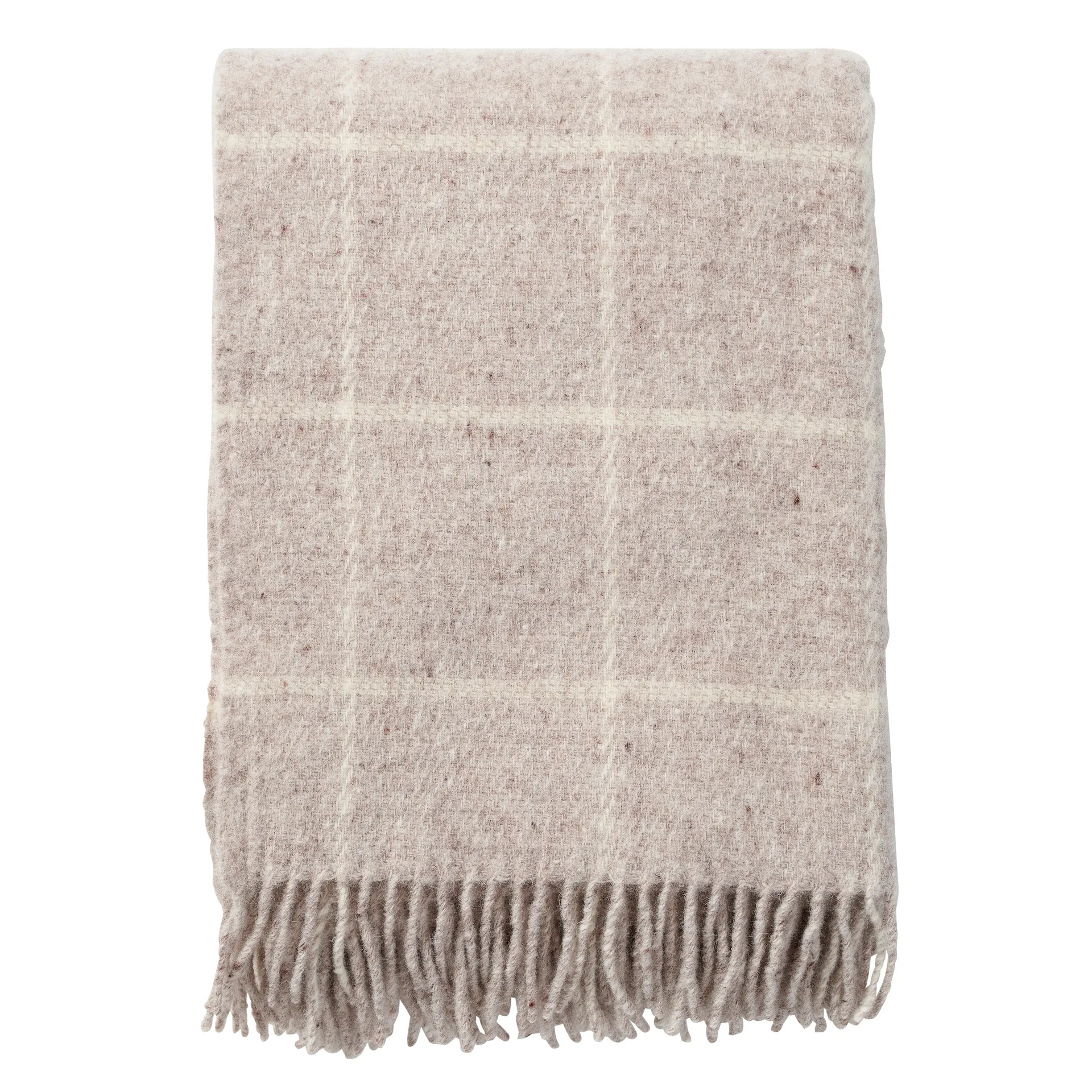 Vinga wool throw, Beige Klippan Yllefabrik