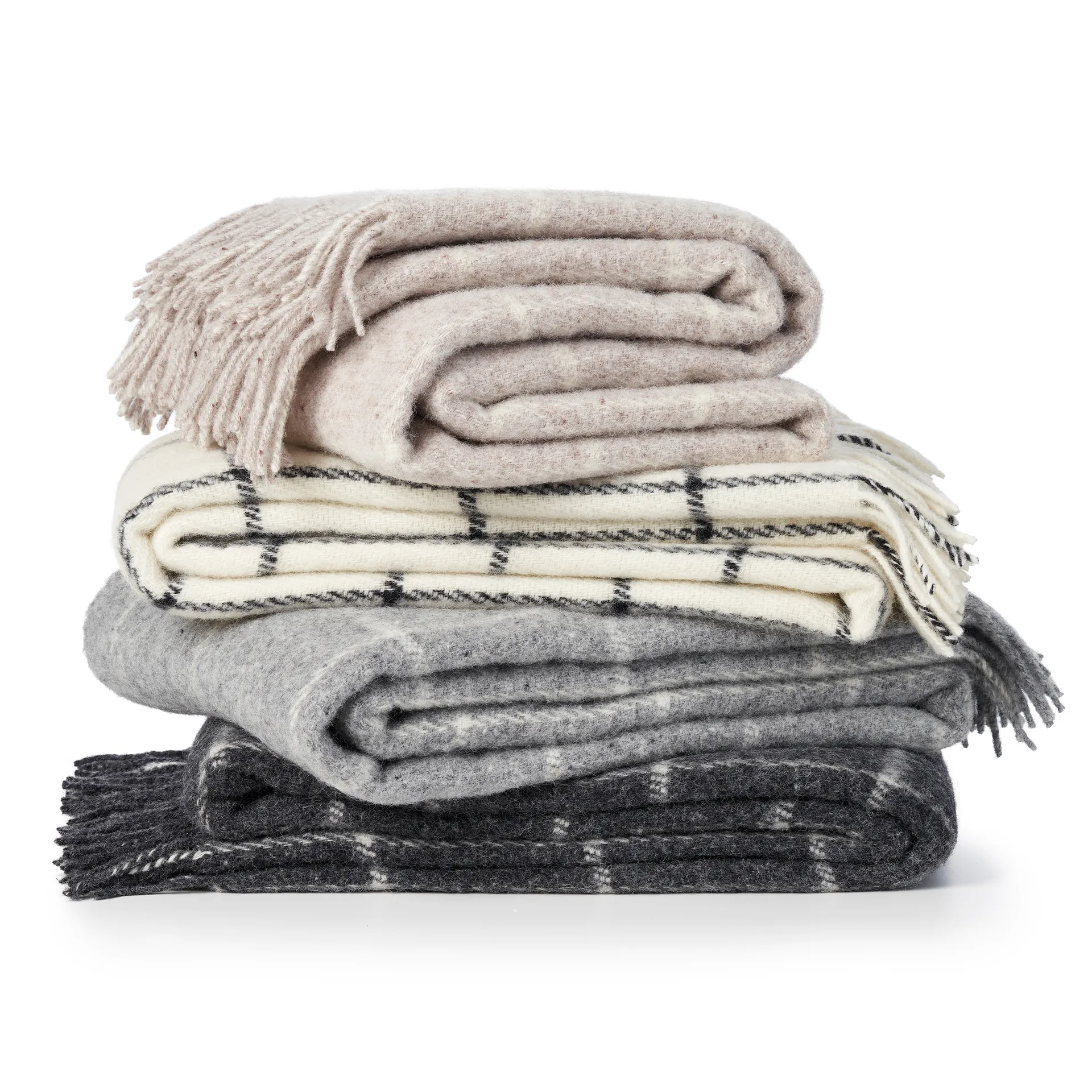 Vinga wool throw, Beige Klippan Yllefabrik