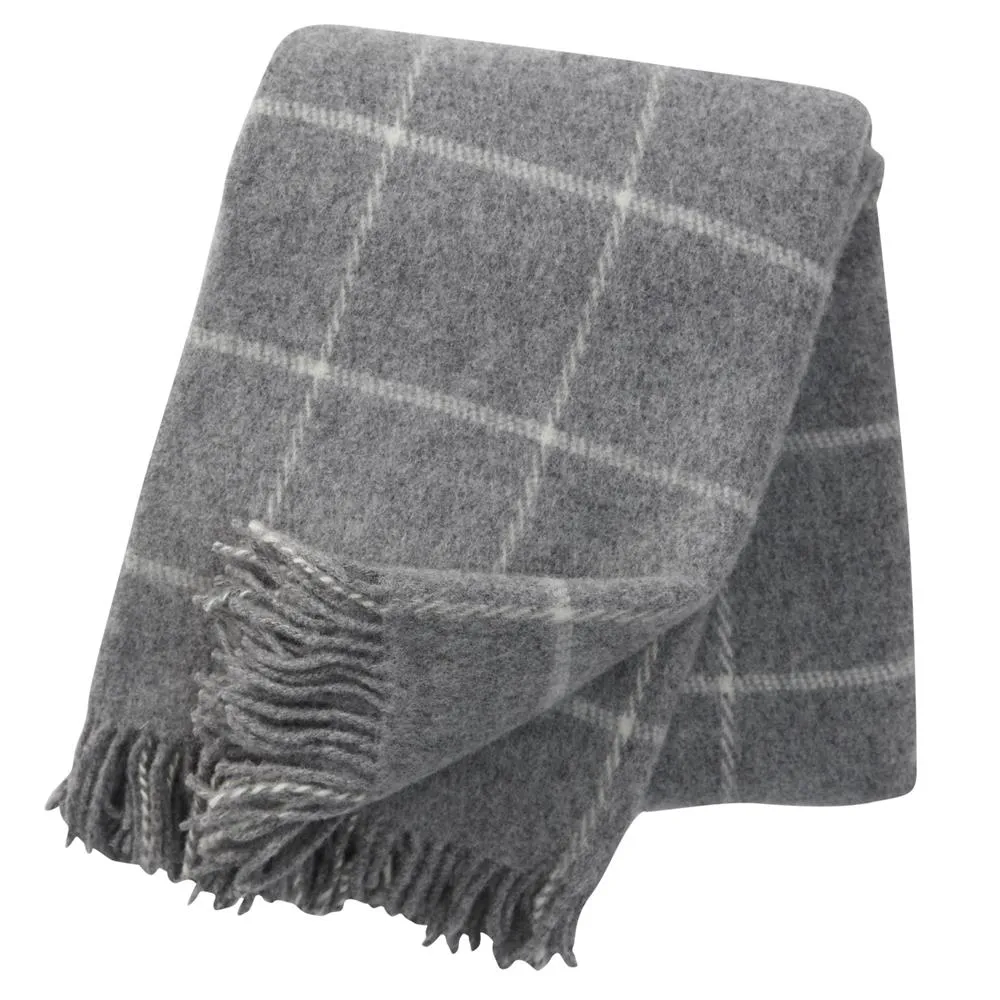 Vinga wool throw, light grey Klippan Yllefabrik