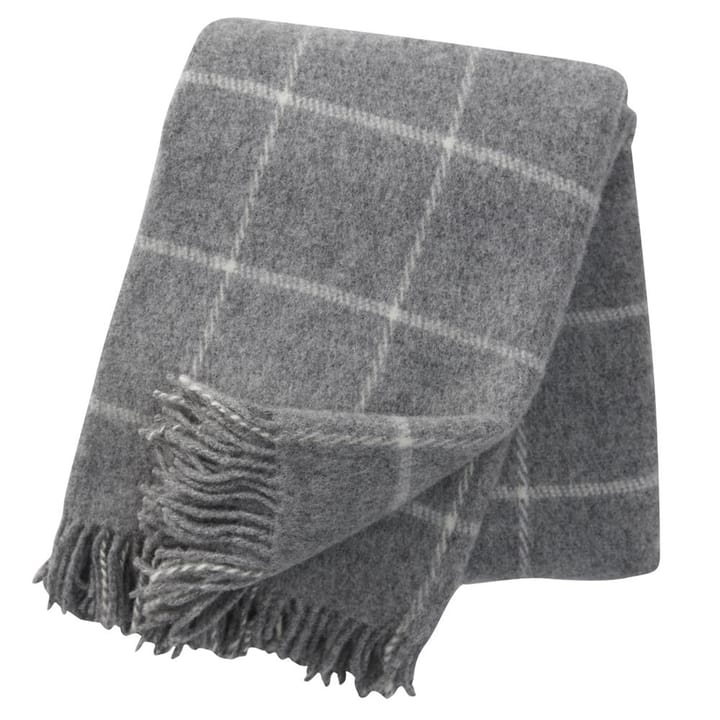 Vinga wool throw - light grey - Klippan Yllefabrik