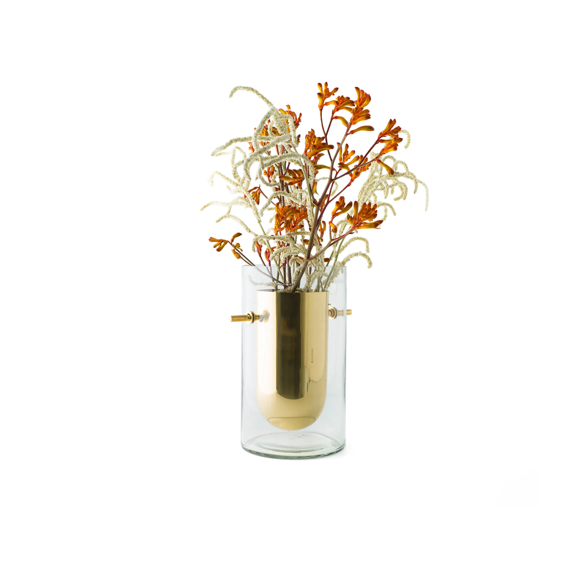 Alba cylinder vase, Brass KLONG