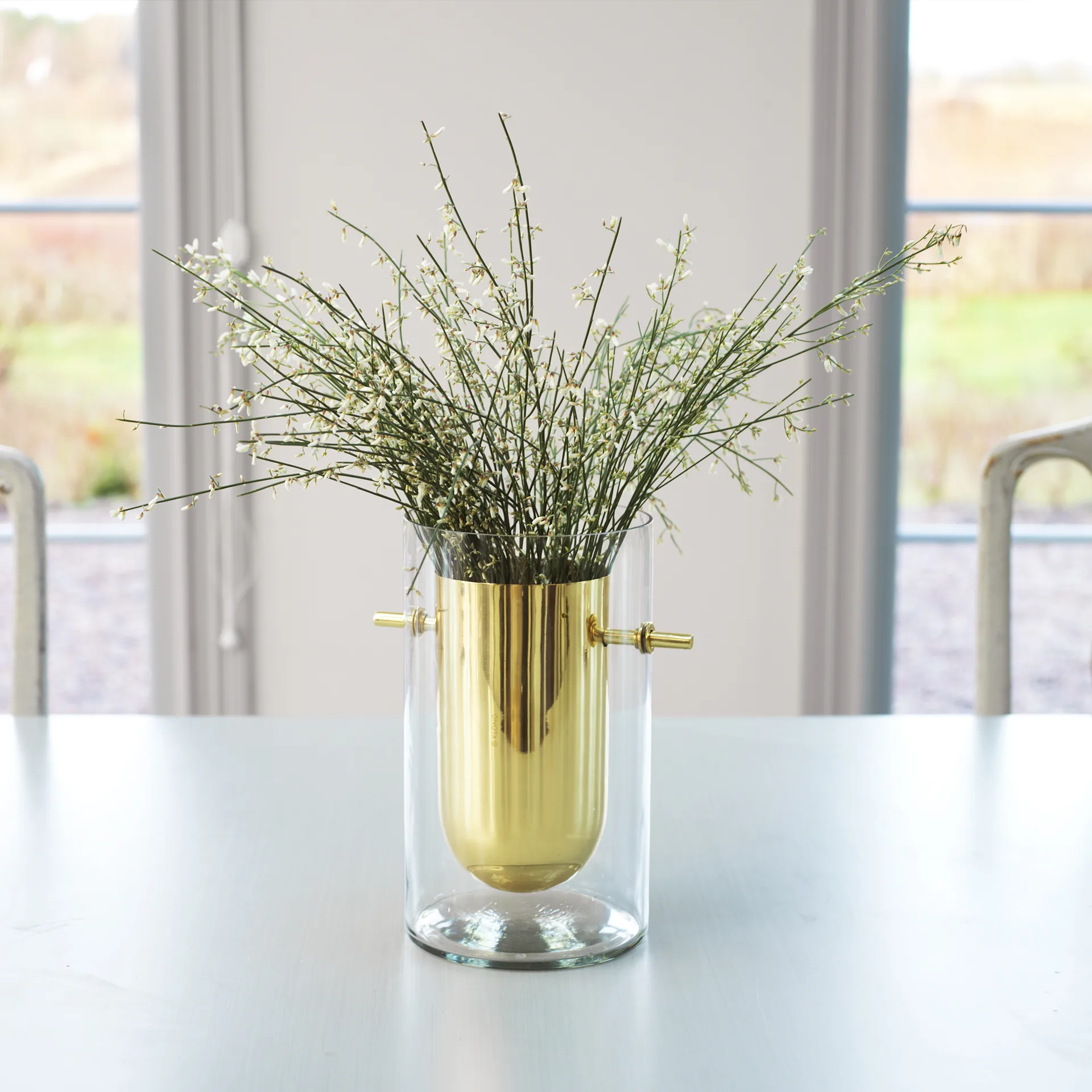 Alba cylinder vase, Brass KLONG