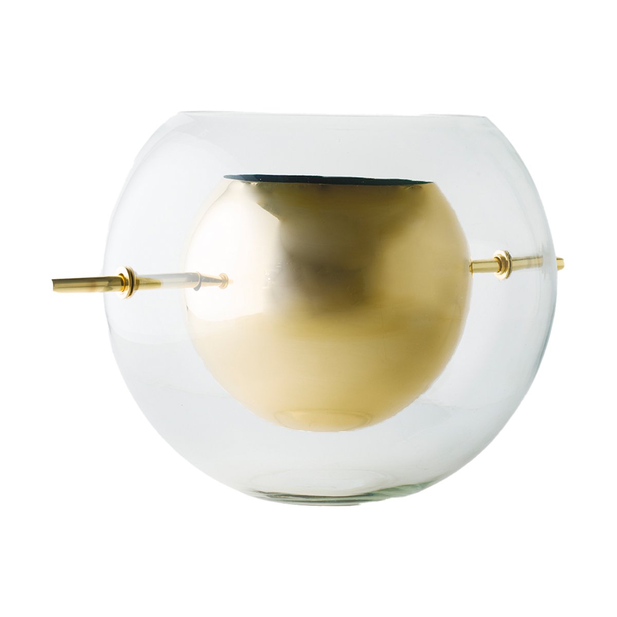 KLONG Alba round vase Brass | Scandinavian Design | Vases | Gold-coloured