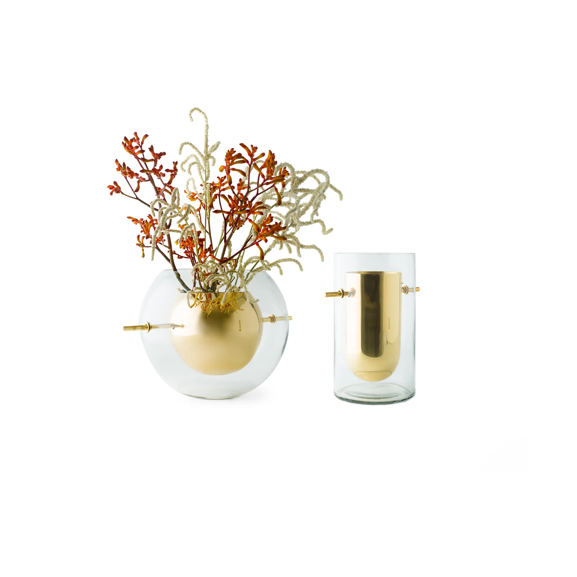 Alba round vase, Brass KLONG