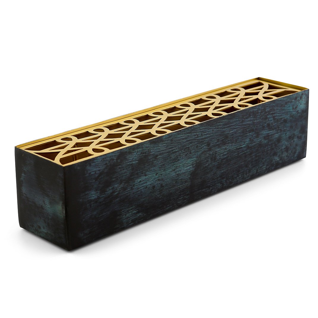 KLONG Äng vase, rectangular blue | Scandinavian Design | Vases | Blue