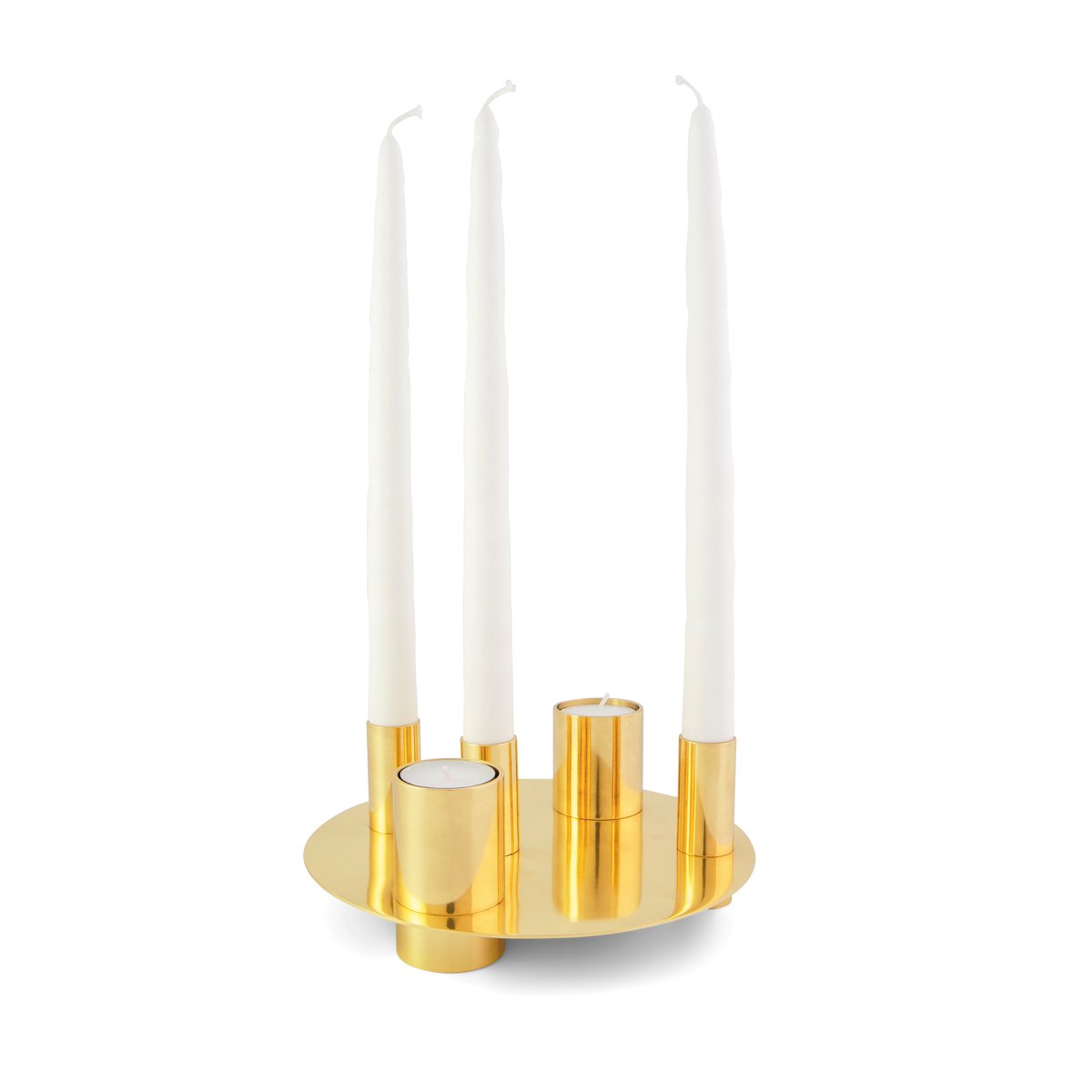 KLONG Awa candle holder Brass | Scandinavian Design | Candle holders | Gold-coloured